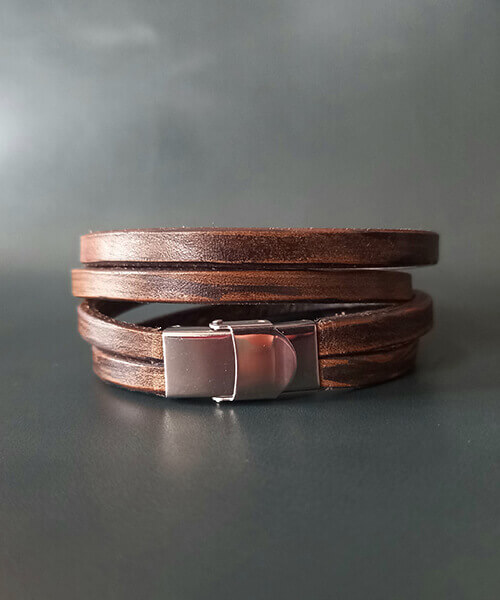 Jewellbox - Men's Leather bracelet in Brown, Adjustable Leather Wristband  for Men : Amazon.co.uk: Fashion